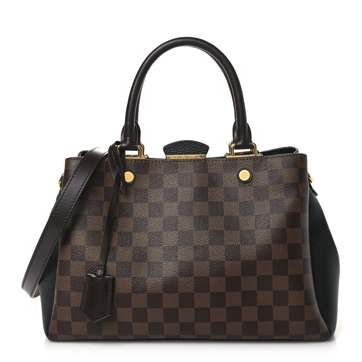 Louis Vuitton Damier Ebene Cuir Taurillon Brittany Black 1 of 10