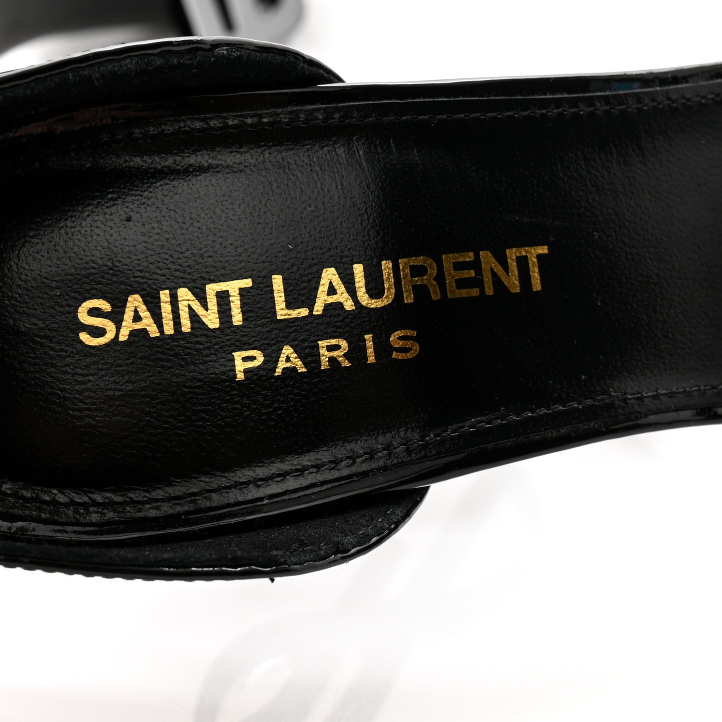 Patent Calfskin Opyum 110 Sandals 36.5 Black