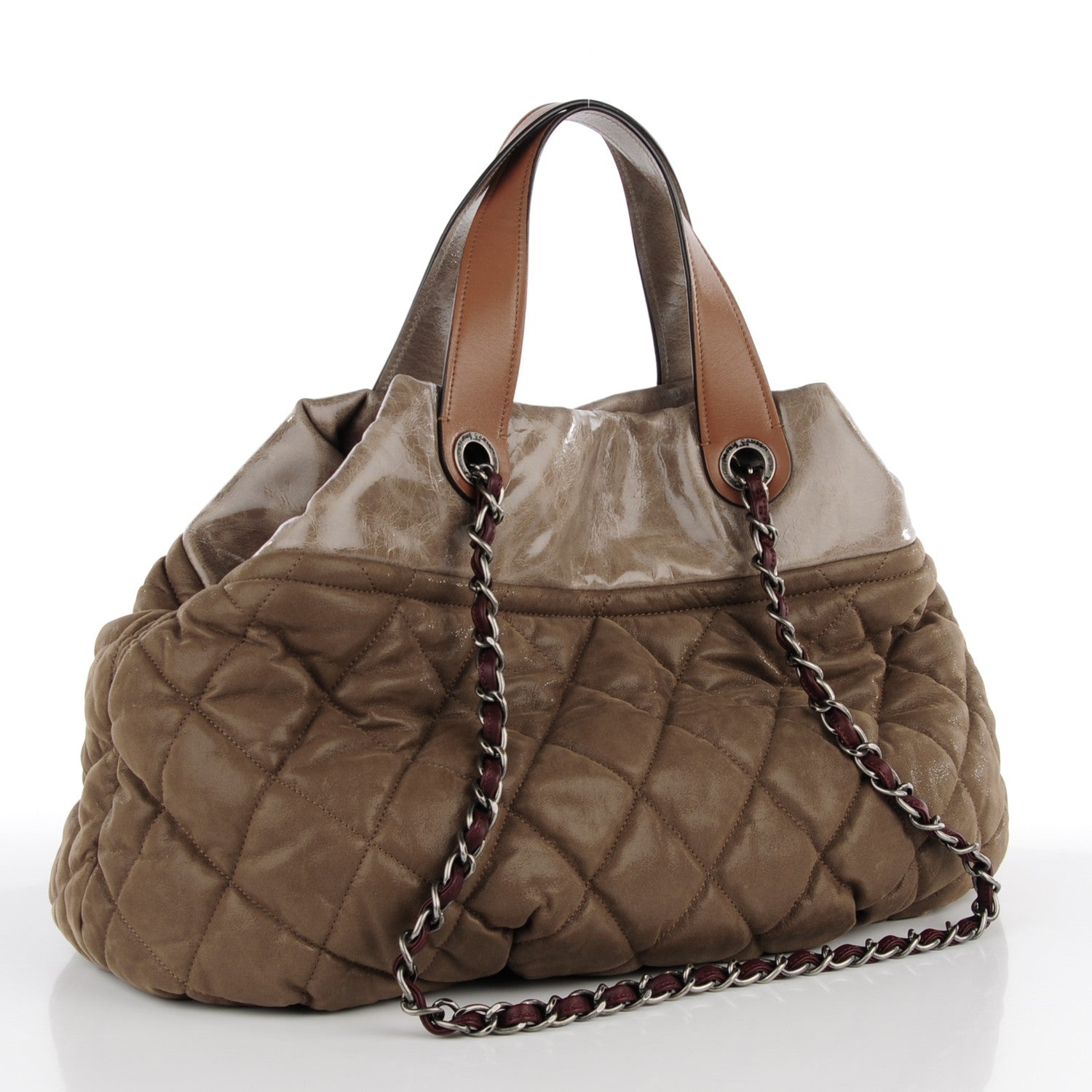 Chanel Iridescent Calfskin Quilted Large In The Mix Tote Brown 3 of 7