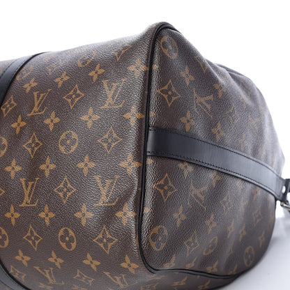 Louis Vuitton Monogram Macassar Keepall Bandouliere 45 9 of 9