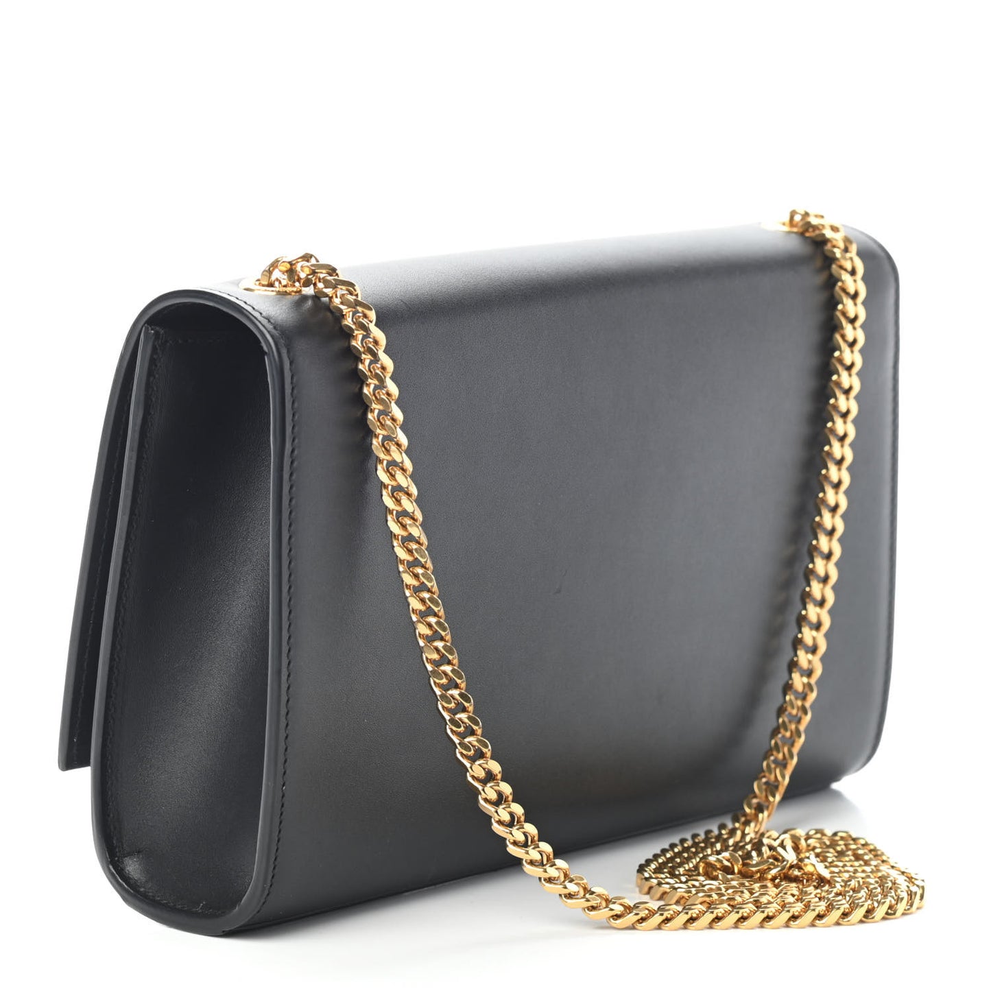 Smooth Calfskin Medium Classic Monogram Kate Tassel Satchel Black