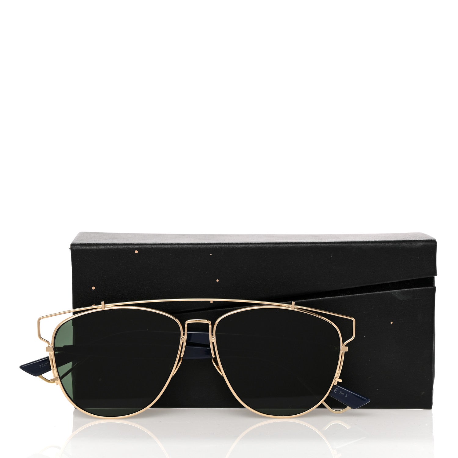 Christian Dior Technologic Sunglasses Gold Blue 10 of 10