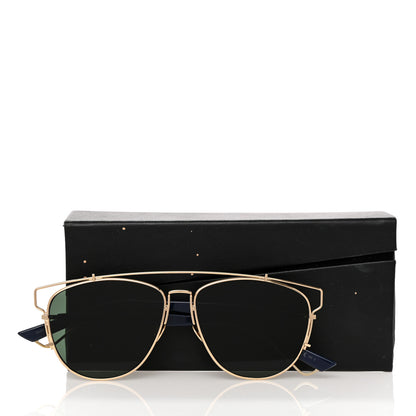 Christian Dior Technologic Sunglasses Gold Blue 10 of 10