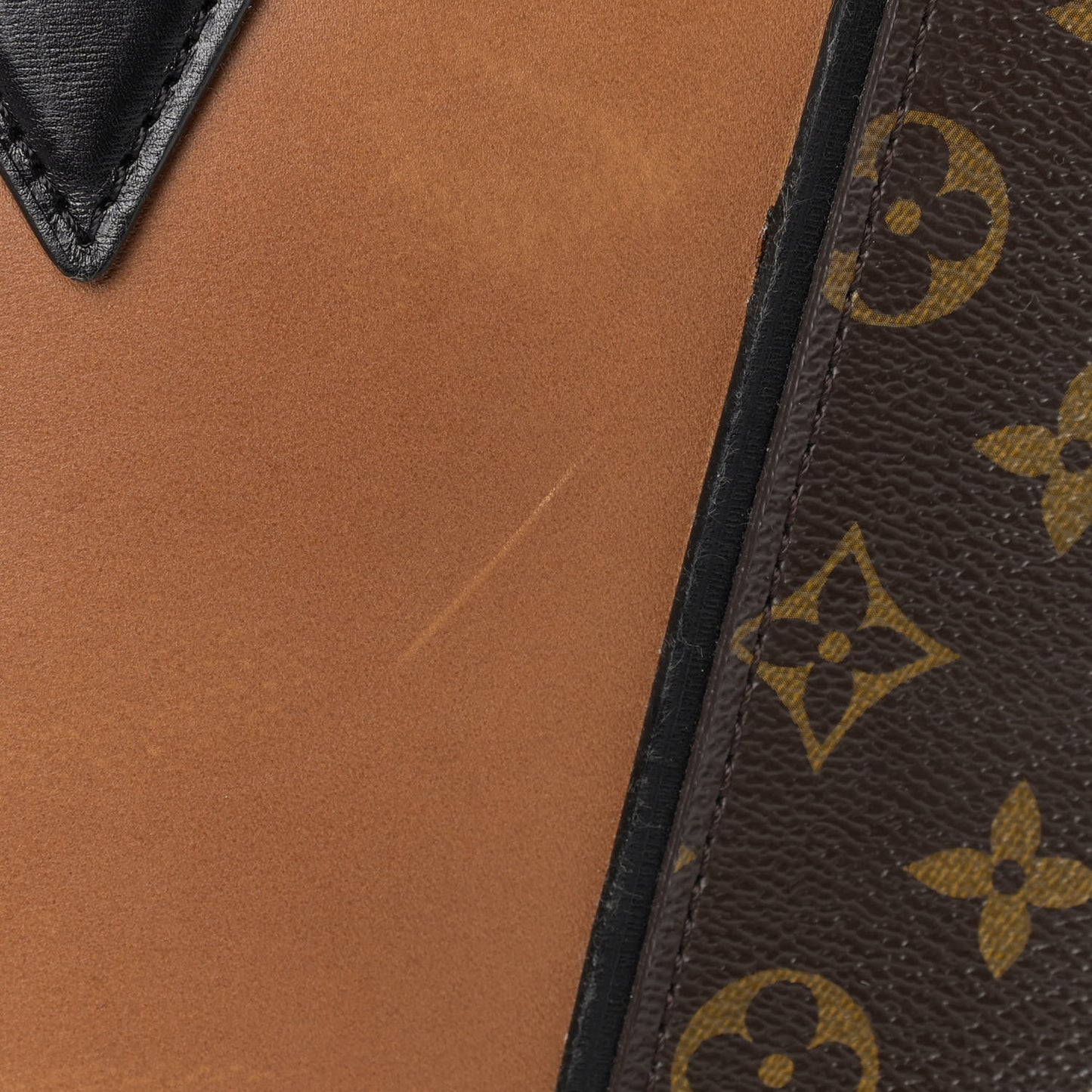 Monogram Cuir Orfevre Tote W PM Noisette