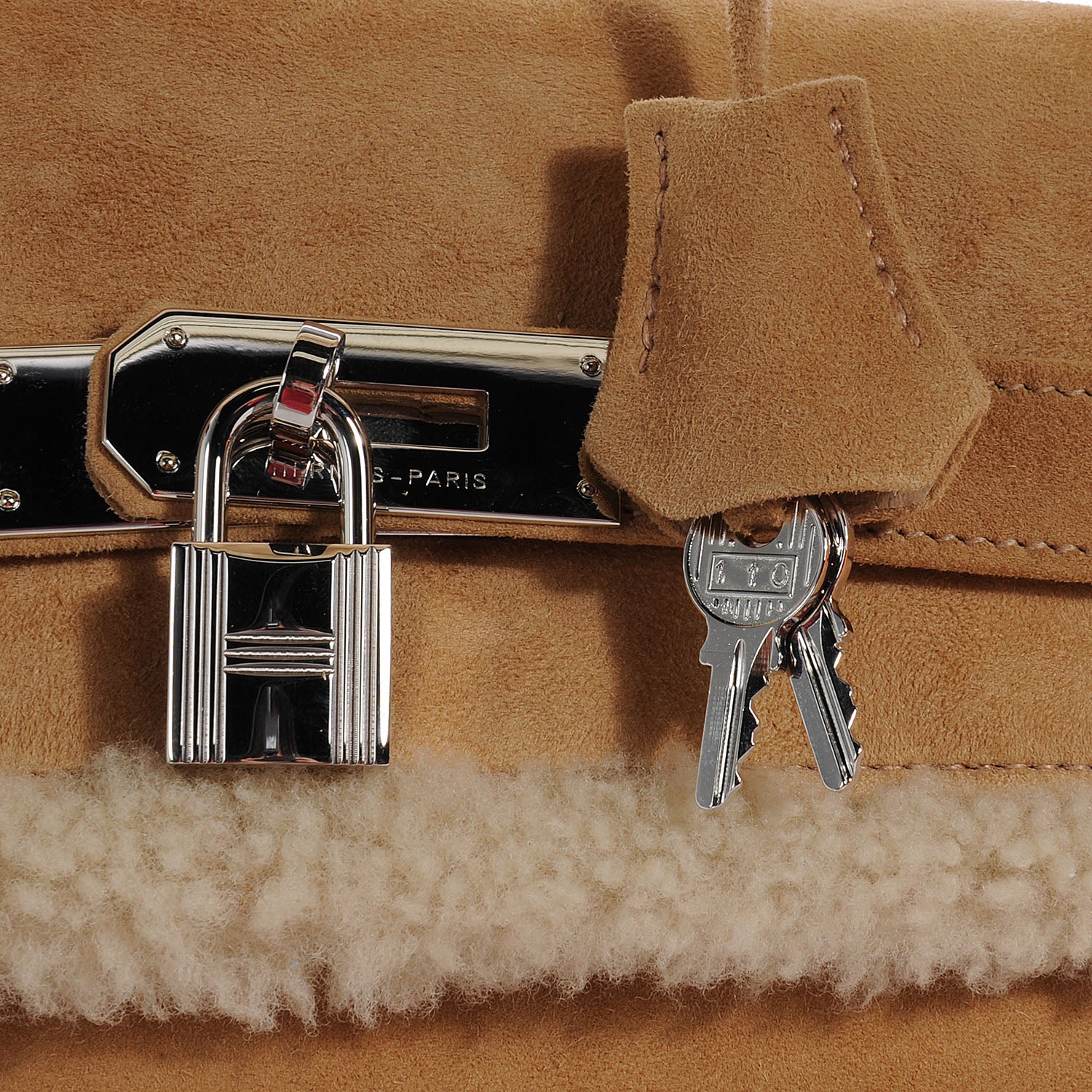 Hermes Veau Doblis Suede Mouton Shearling Teddy Plush Kelly Retourne 40 Alezan 11 of 11