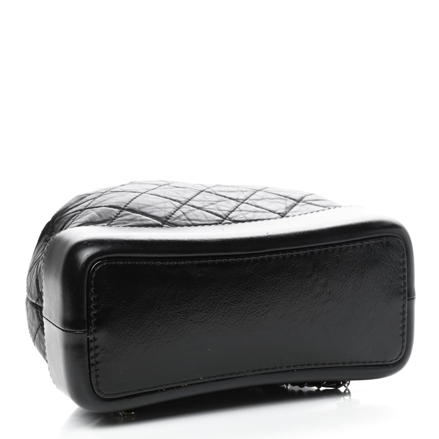 Aged Calfskin Quilted Small Gabrielle Backpack Black
