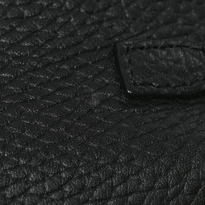 Valentino Garavani Pebbled Calfskin Rockstud Wallet On Chain Black 11 of 20