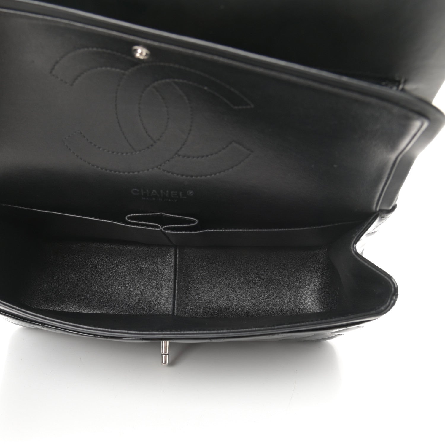 Chanel Patent Quilted Jumbo Double Flap Black 5 of 13