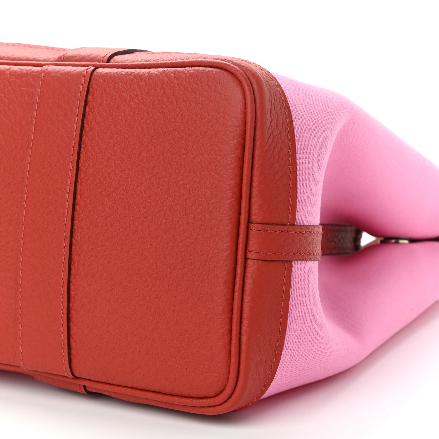 Hermes Toile Militaire Vache Country Garden Party Tote 30 Bubblegum Rouge Duchesse 10 of 11