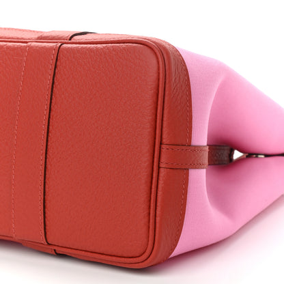 Hermes Toile Militaire Vache Country Garden Party Tote 30 Bubblegum Rouge Duchesse 10 of 11