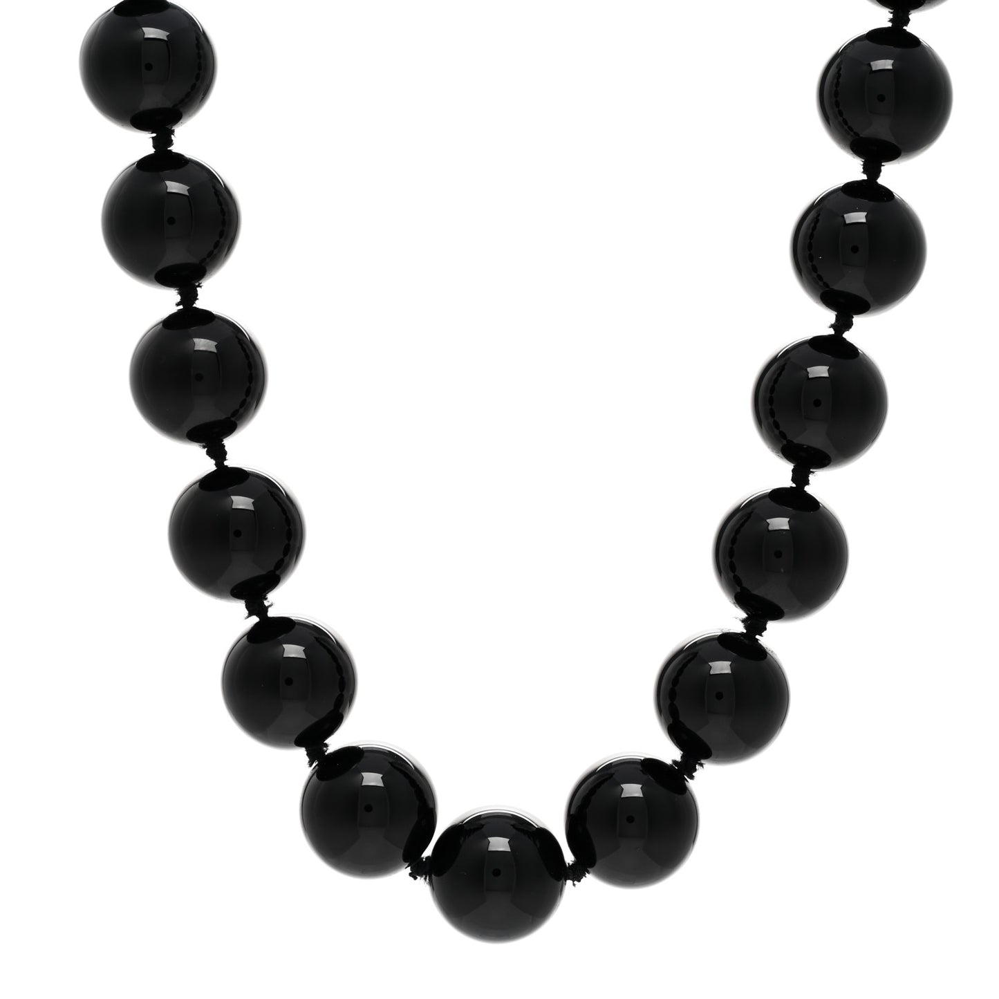 Sterling Silver Black Onyx 18mm Paloma Picasso Bead Necklace