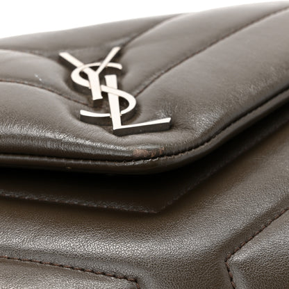 Saint Laurent Calfskin Y Quilted Monogram Toy Loulou Crossbody Bag Military Olive 18 of 18