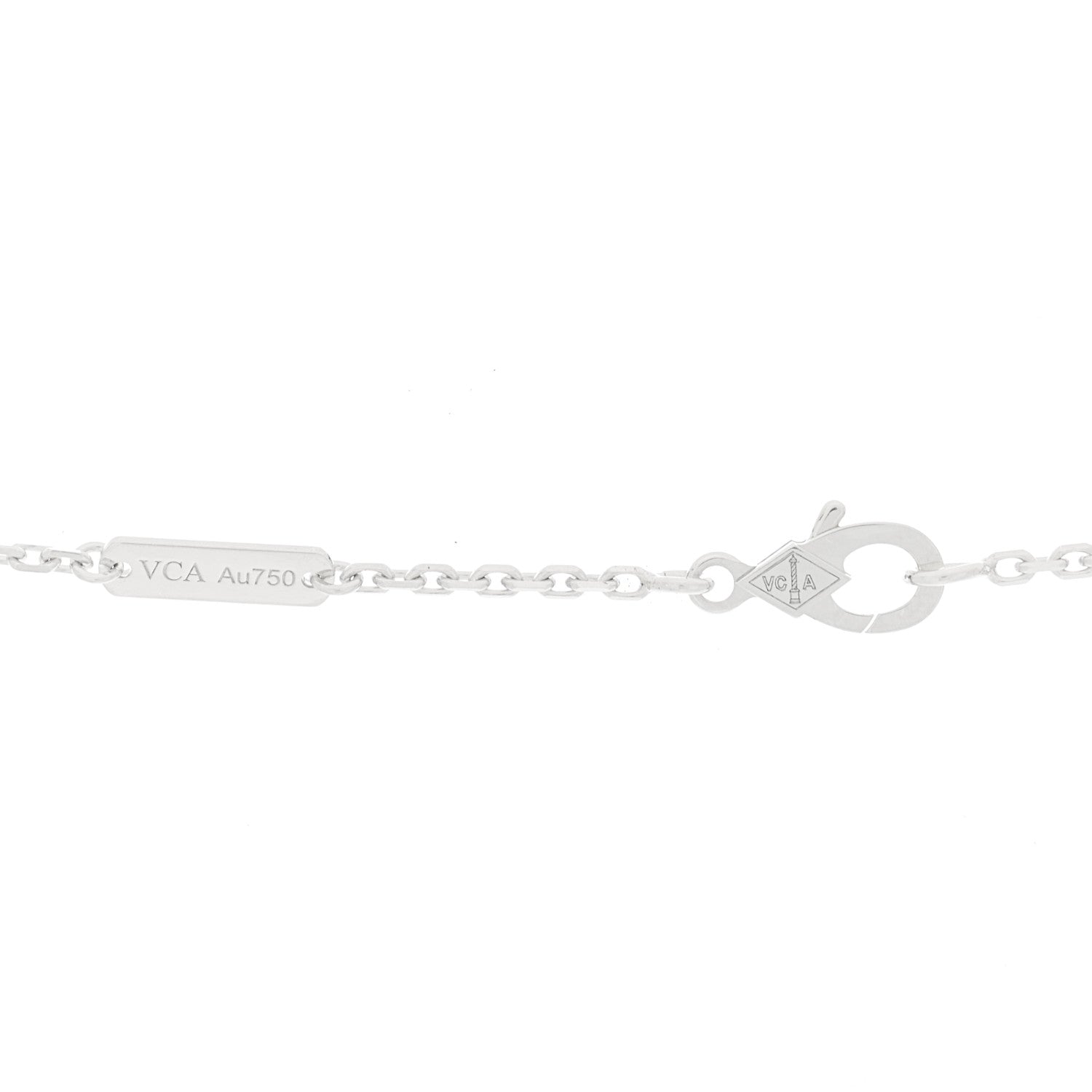 Van Cleef & Arpels 18K White Gold Diamond Large Frivole Pendant Necklace 5 of 5
