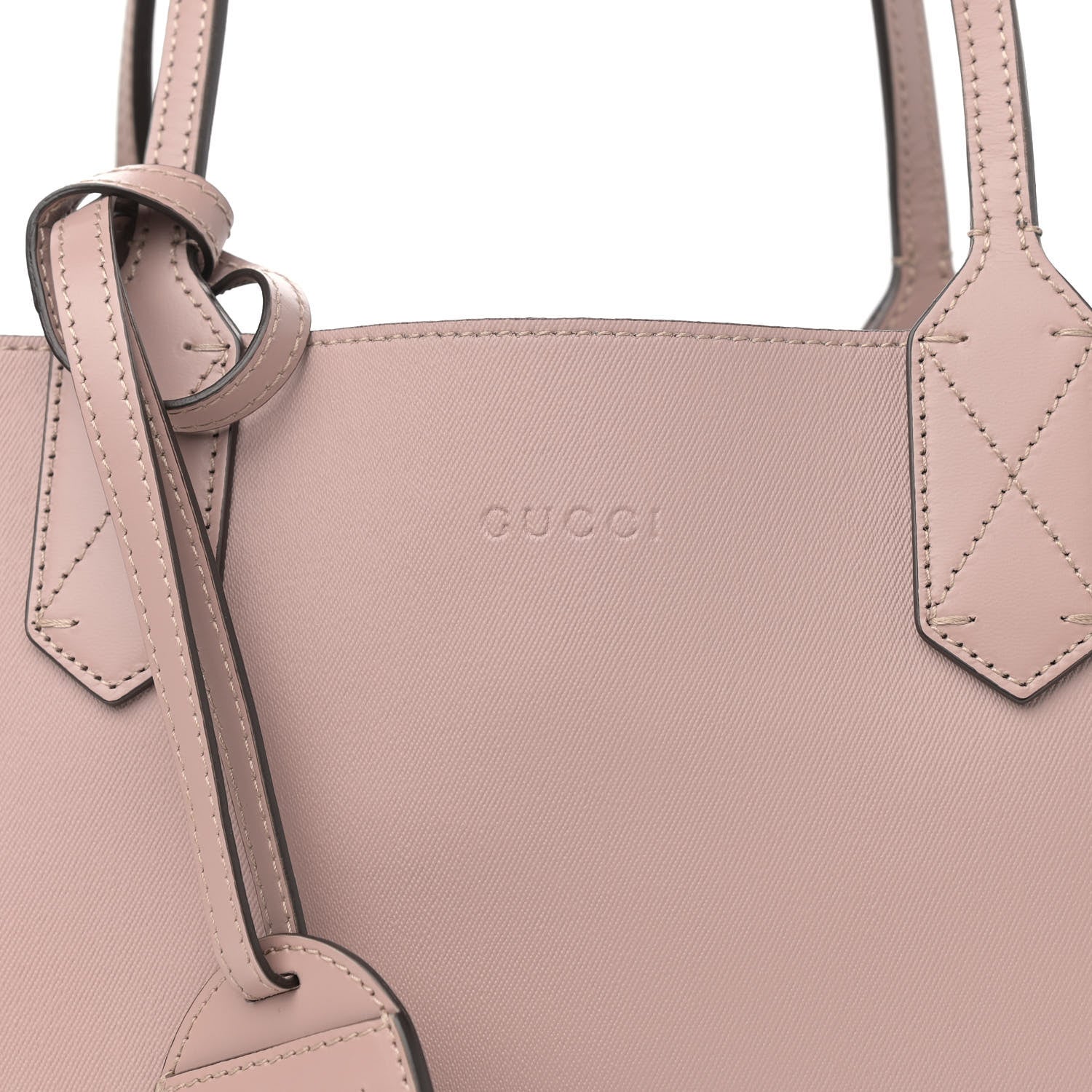 Gucci Textured Calfskin Monogram Small Reversible GG Tote Dark Cipria 11 of 16
