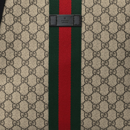 Gucci GG Supreme Monogram Web Messenger Bag Black 8 of 10