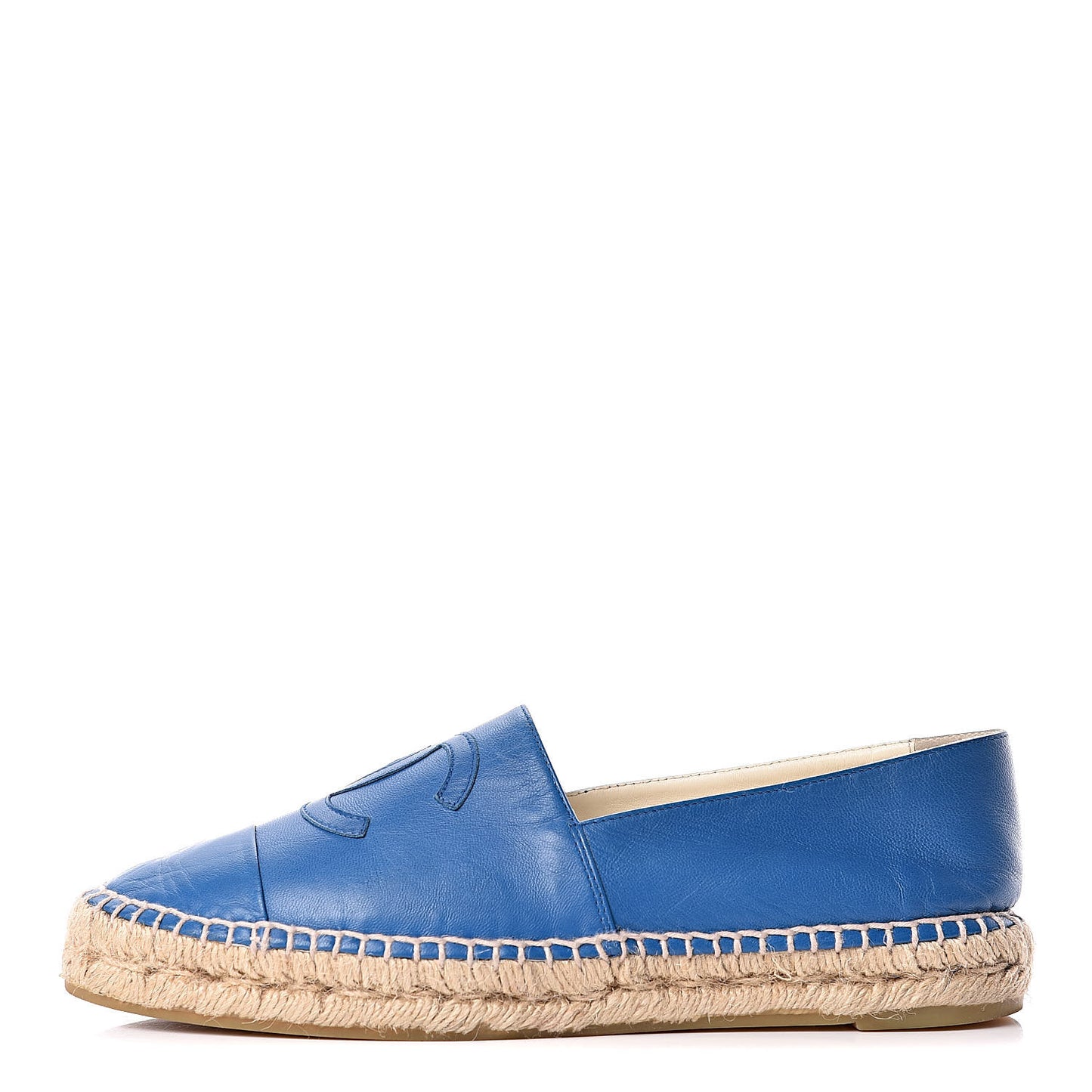 Lambskin CC Espadrilles 40 Blue
