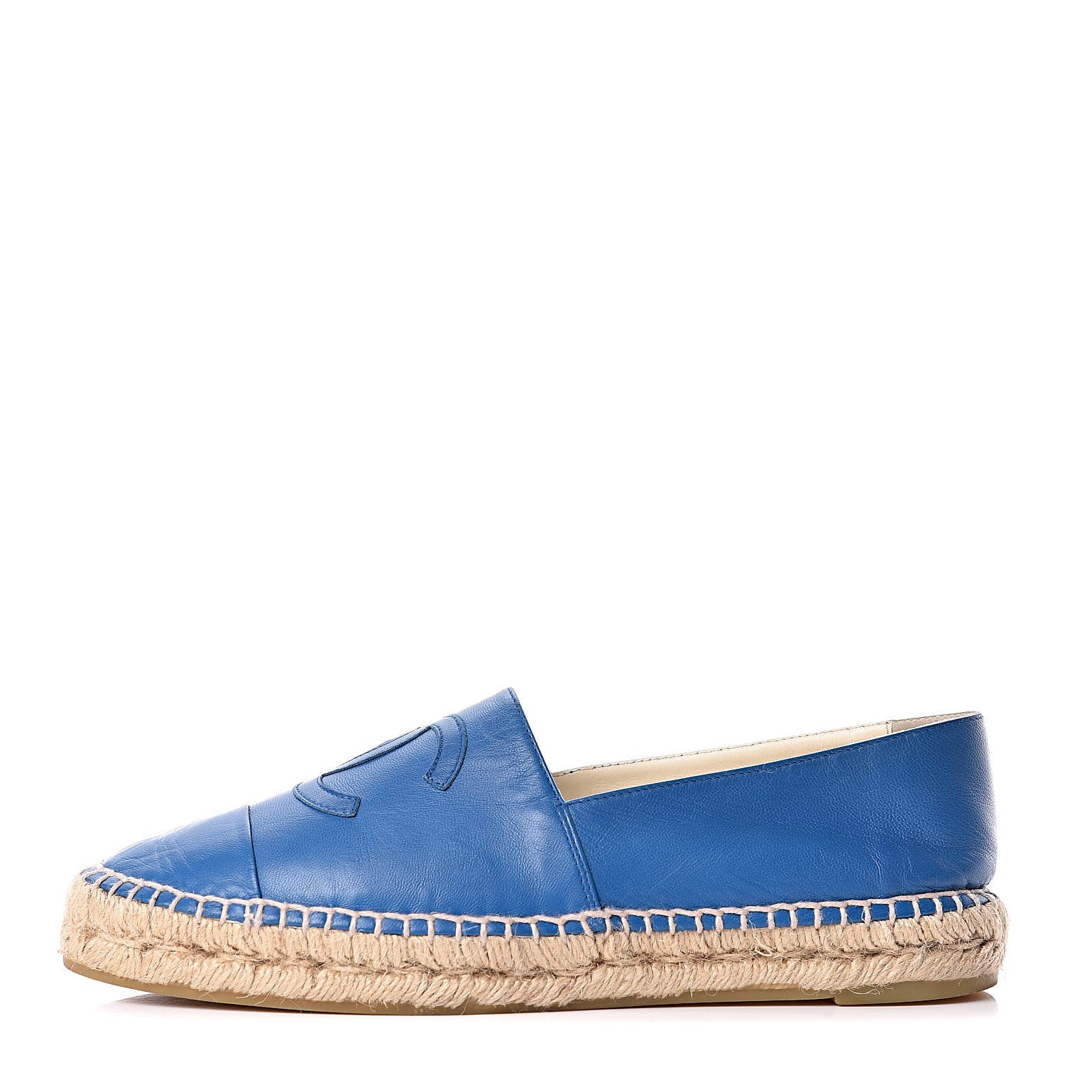 Chanel Lambskin CC Espadrilles 40 Blue 1 of 13