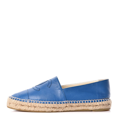 Chanel Lambskin CC Espadrilles 40 Blue 1 of 13