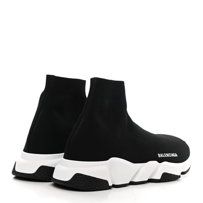 Balenciaga Neoprene Knit Womens Speed Sneakers 41 Black White 4 of 8