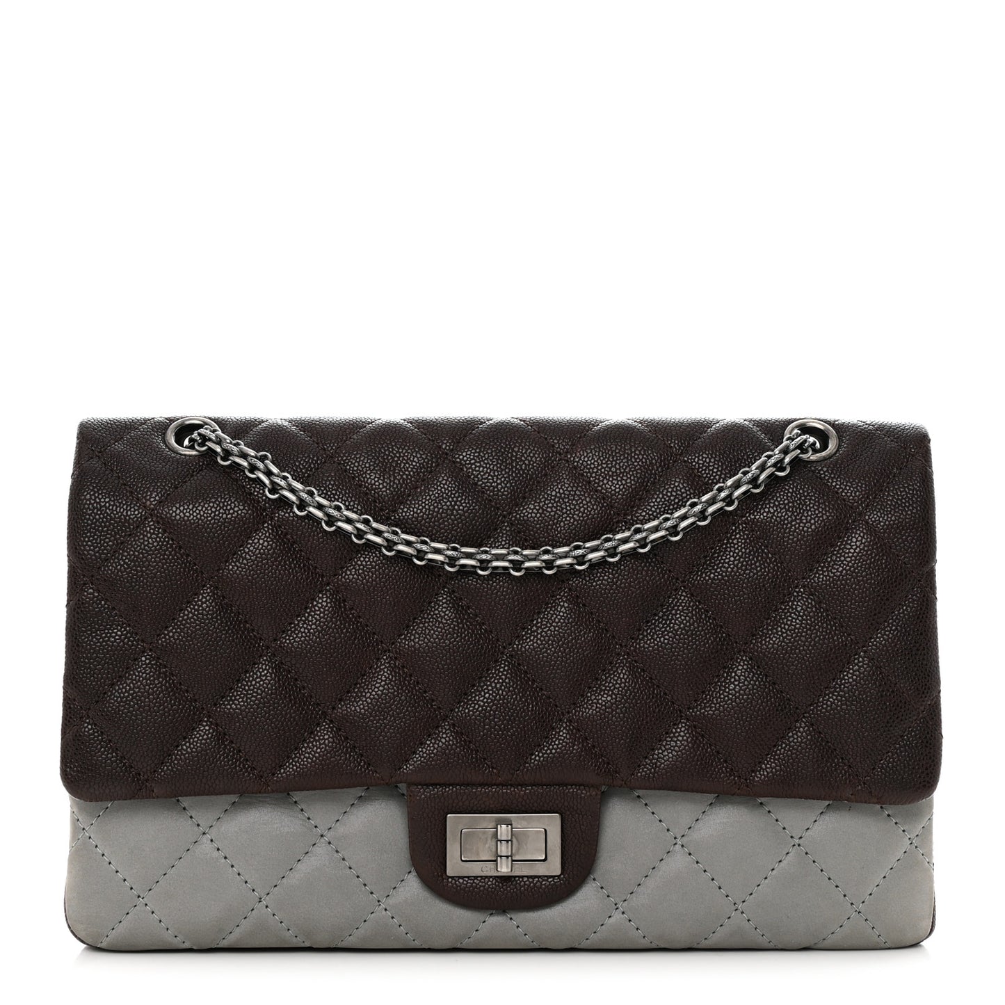 Caviar Iridescent Calfskin Quilted 2.55 Reissue 226 Flap Brown Grey