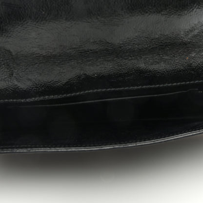 Saint Laurent Textured Patent Monogram Large Belle De Jour Clutch Black 5 of 6