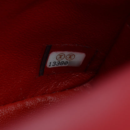Chanel Patent Chevron Medium Single Flap Red 9 of 9
