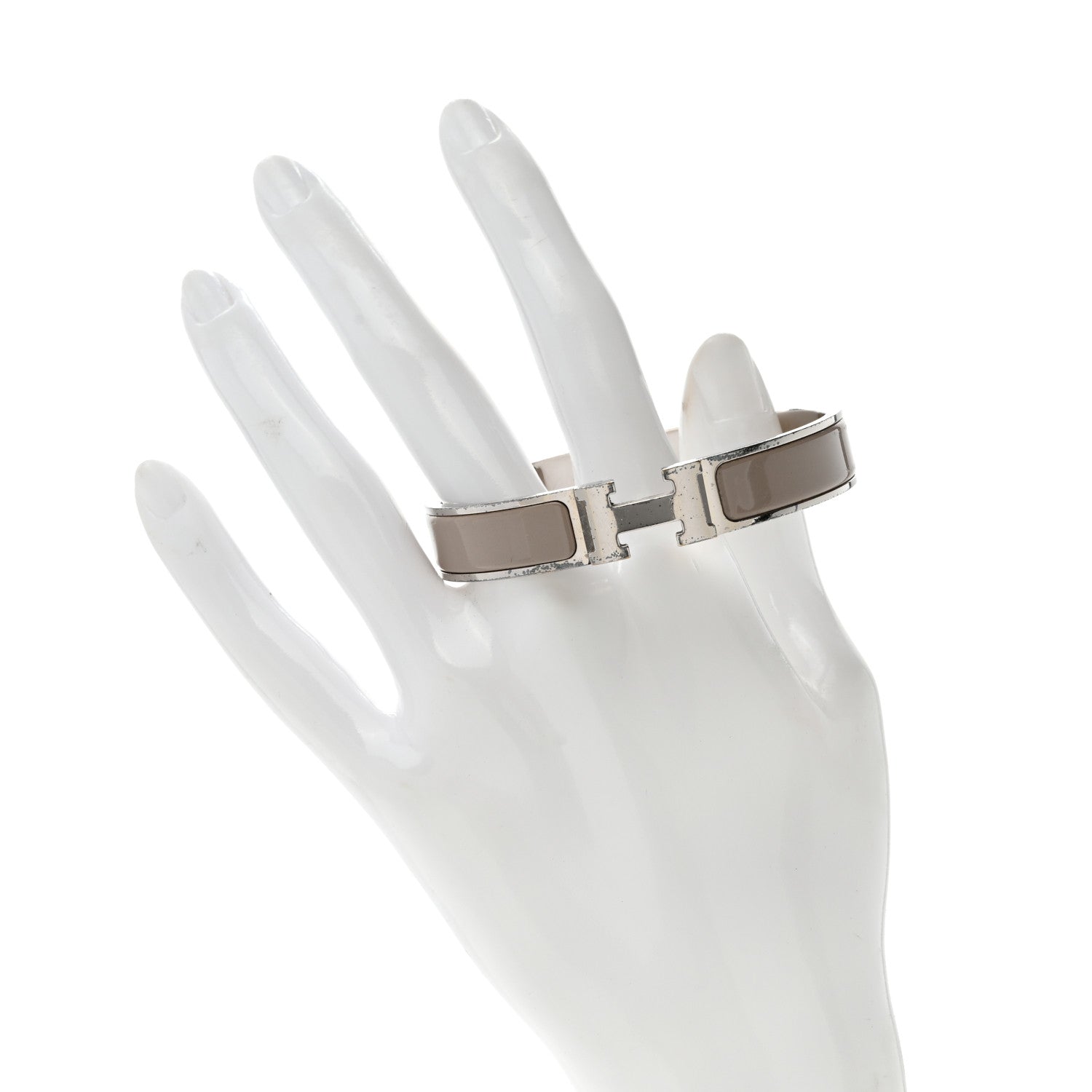Hermes Enamel Narrow Clic Clac H Bracelet GM Marron Glace 2 of 4