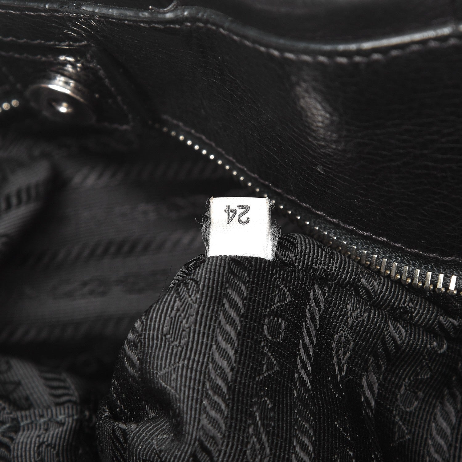 Prada Soft Calf Pleated Shoulder Bag Nero Black 7 of 12