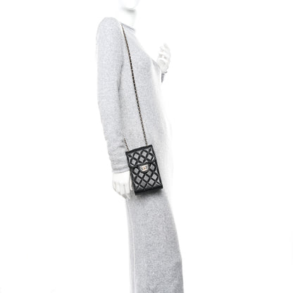 Chanel Caviar Quilted Classic Phone Holder Black 2 of 11