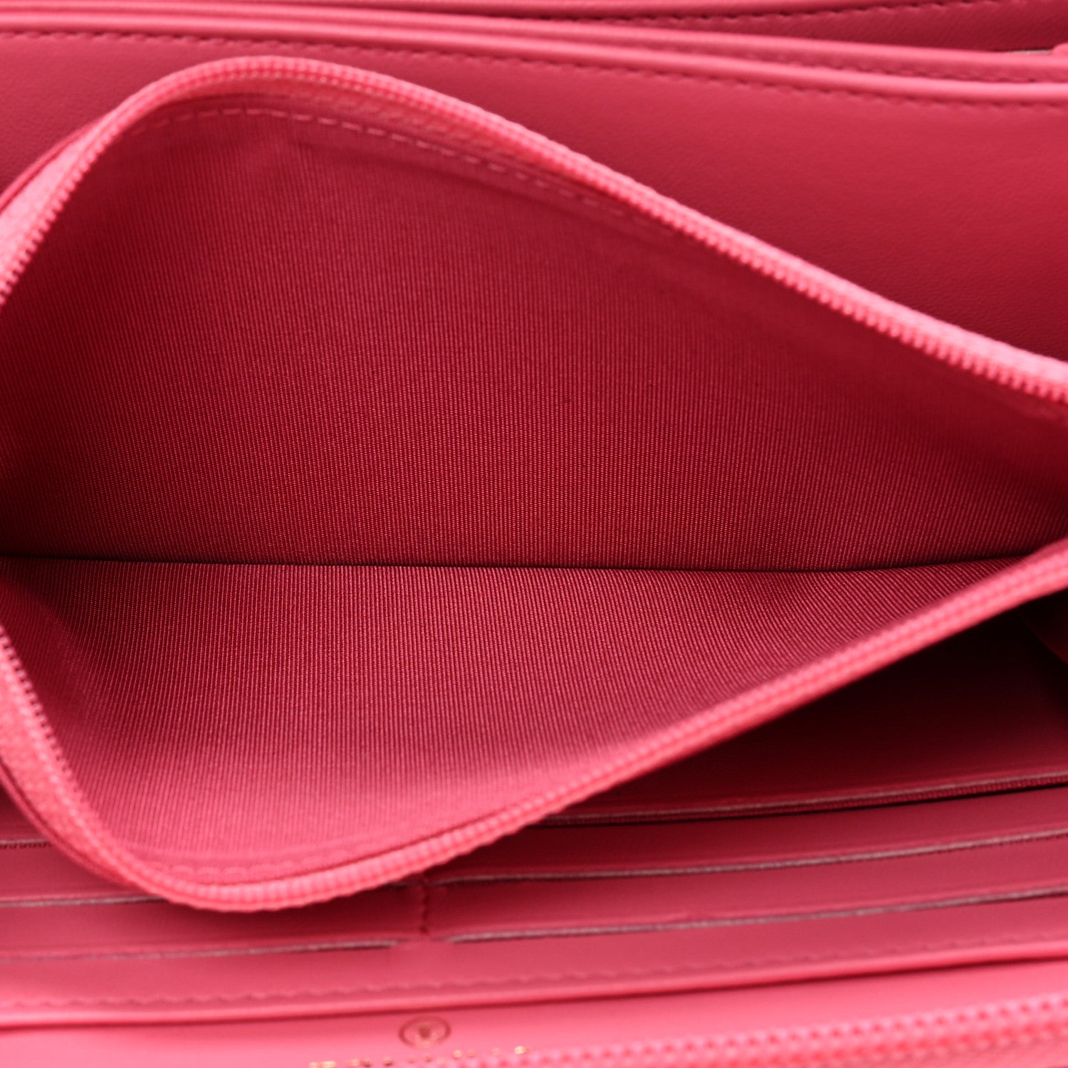 Chanel Lambskin Quilted Boy Zip Around Wallet Pink 6 of 18