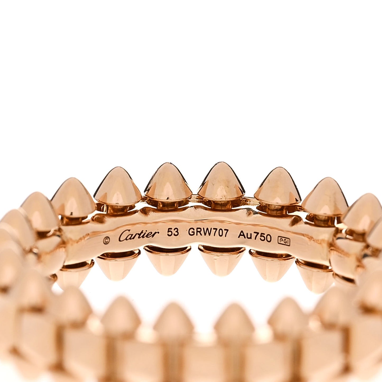 18K Pink Gold SM Clash De Cartier Ring 53 6.5