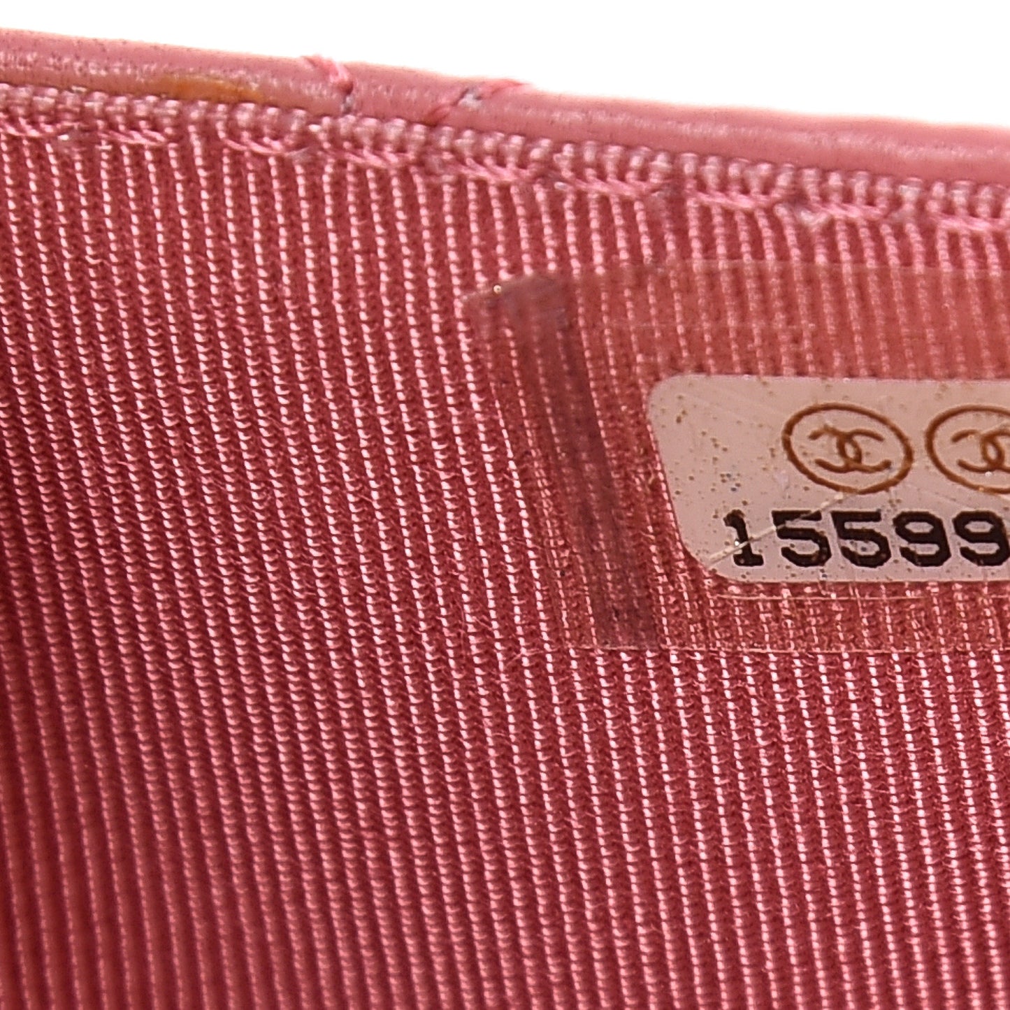 Lambskin Quilted Card Holder Pink