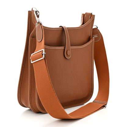 Hermes Taurillon Clemence Evelyne III PM Gold 3 of 11