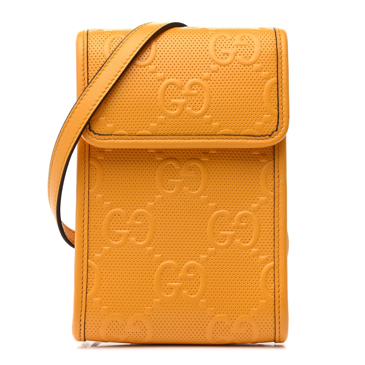 Calfskin GG Tennis Embossed Mini Crossbody Bag Crop
