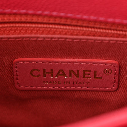Chanel Grained Calfskin Quilted Small Cuba Top Handle Flap Pink 6 of 10