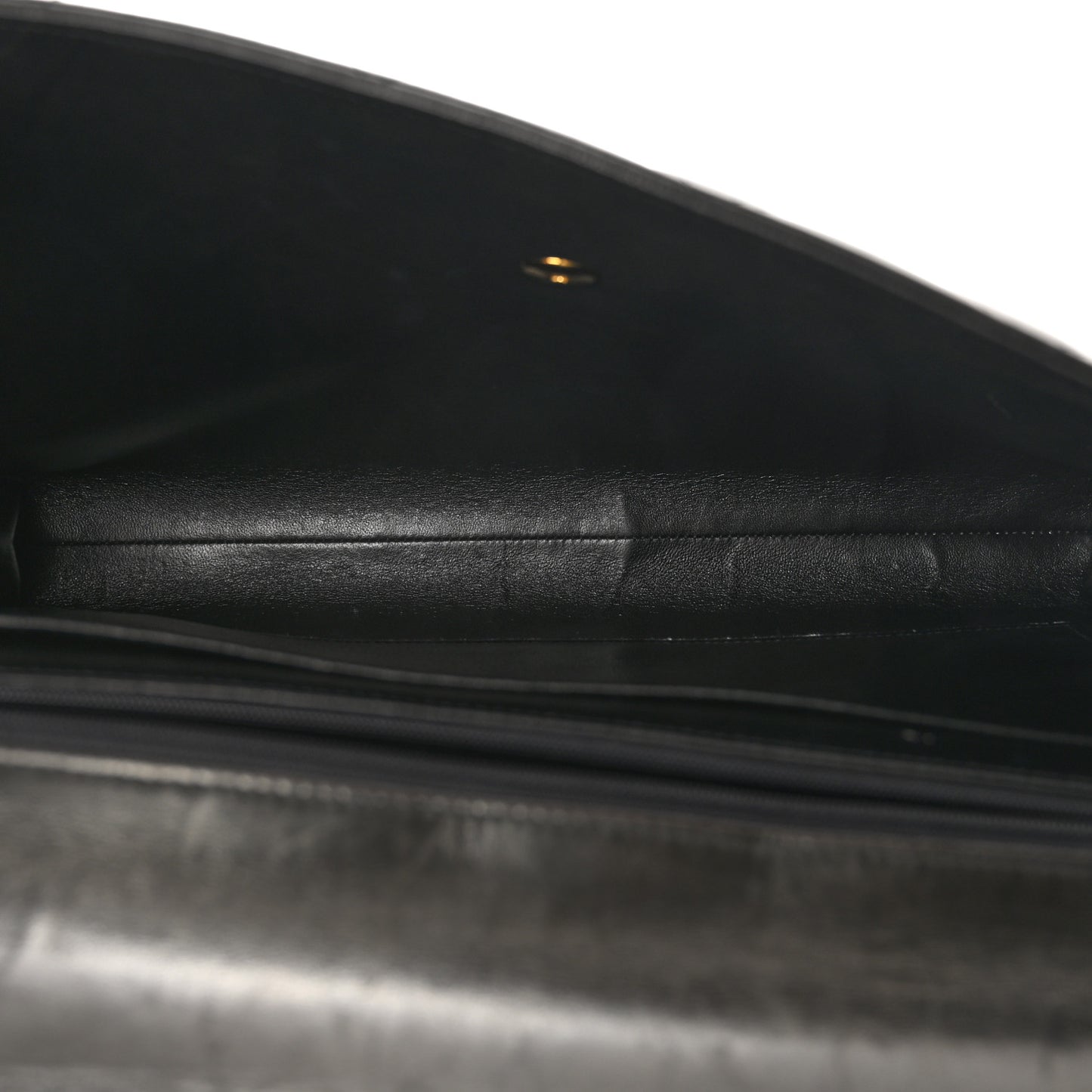 Lambskin Quilted Briefcase Laptop Bag Black