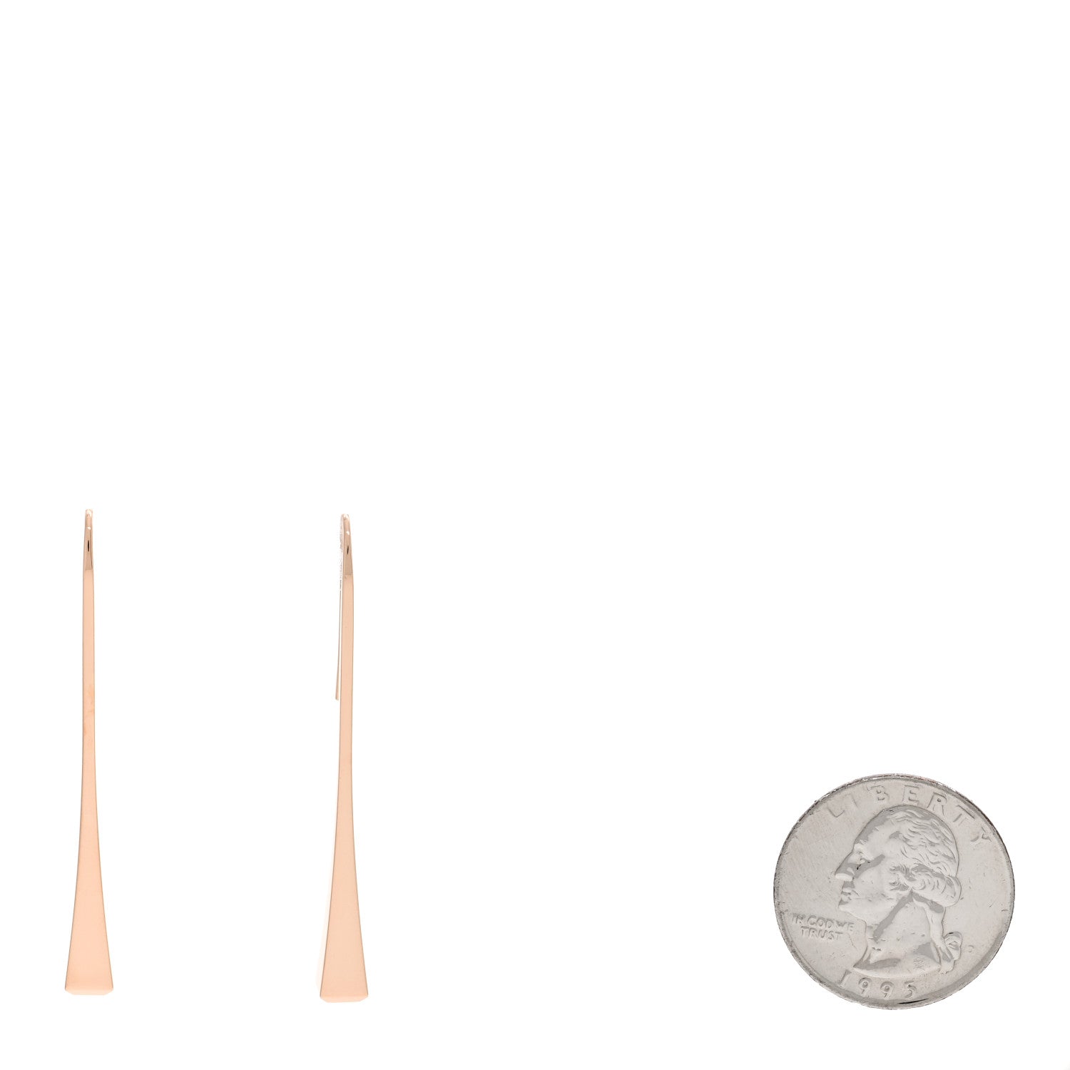 Hermes 18K Rose Gold Clou De Forge Drop Earrings 2 of 5