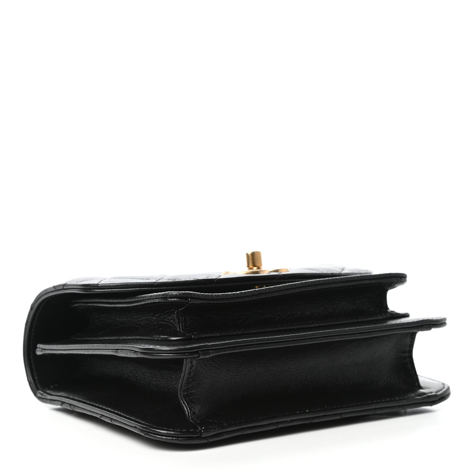 Chanel Calfskin Caviar Quilted Mini Chain Handle Flap Black 4 of 10