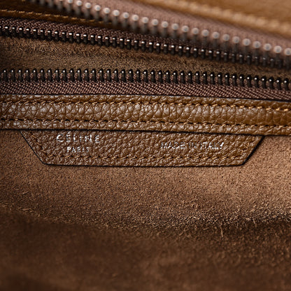 Celine Drummed Calfskin Mini Luggage Moss Green 6 of 9