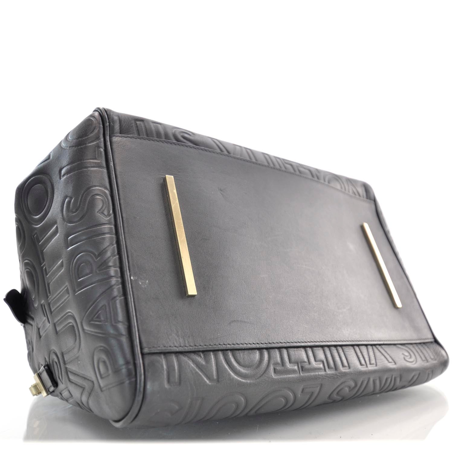 Louis Vuitton Calfskin Embossed Speedy Cube 30 Black 6 of 9