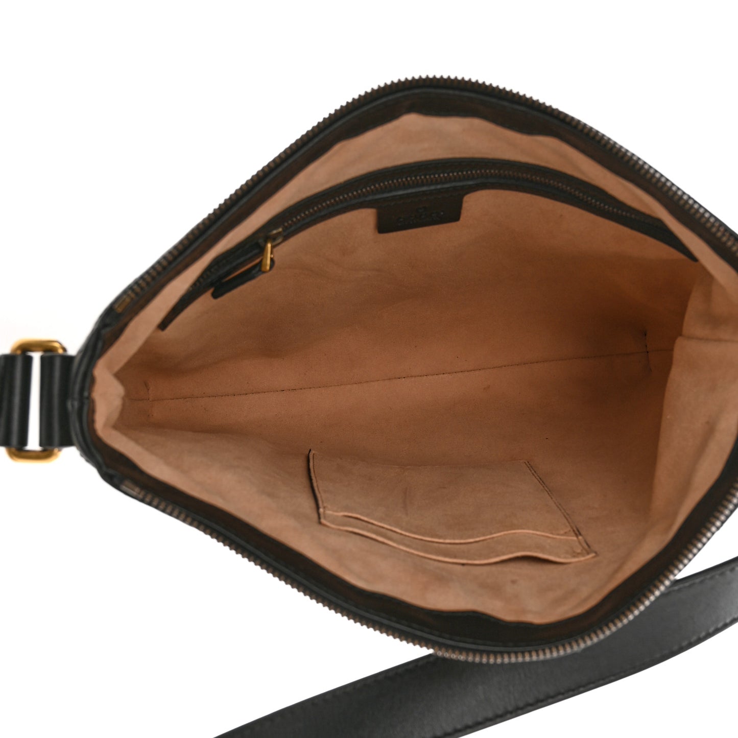 Calfskin Matelasse GG Marmont Flat Messenger Bag Black
