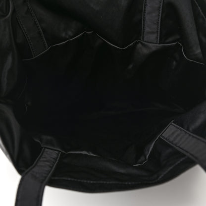 Chanel Nylon Grosgrain Large Lifestyle Pouch With Foldable Tote Black 5 of 10