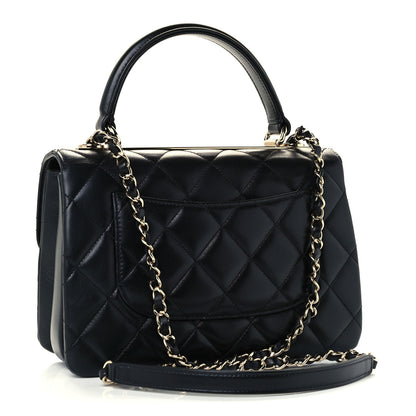 Chanel Lambskin Quilted Small Trendy CC Dual Handle Flap Bag Black 3 of 12