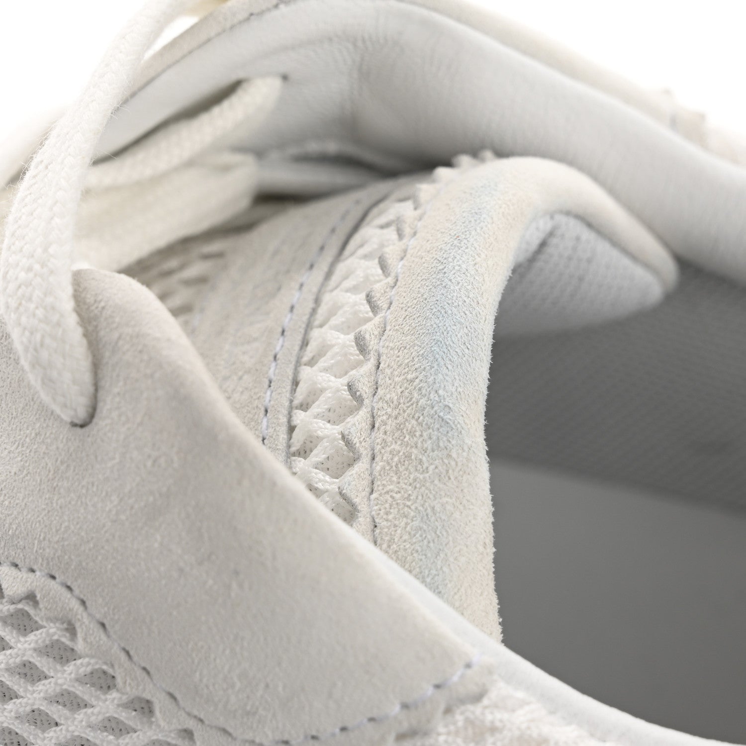 Hermes Air Mesh Suede Goatskin Bouncing Sneakers 39 White Black 11 of 15