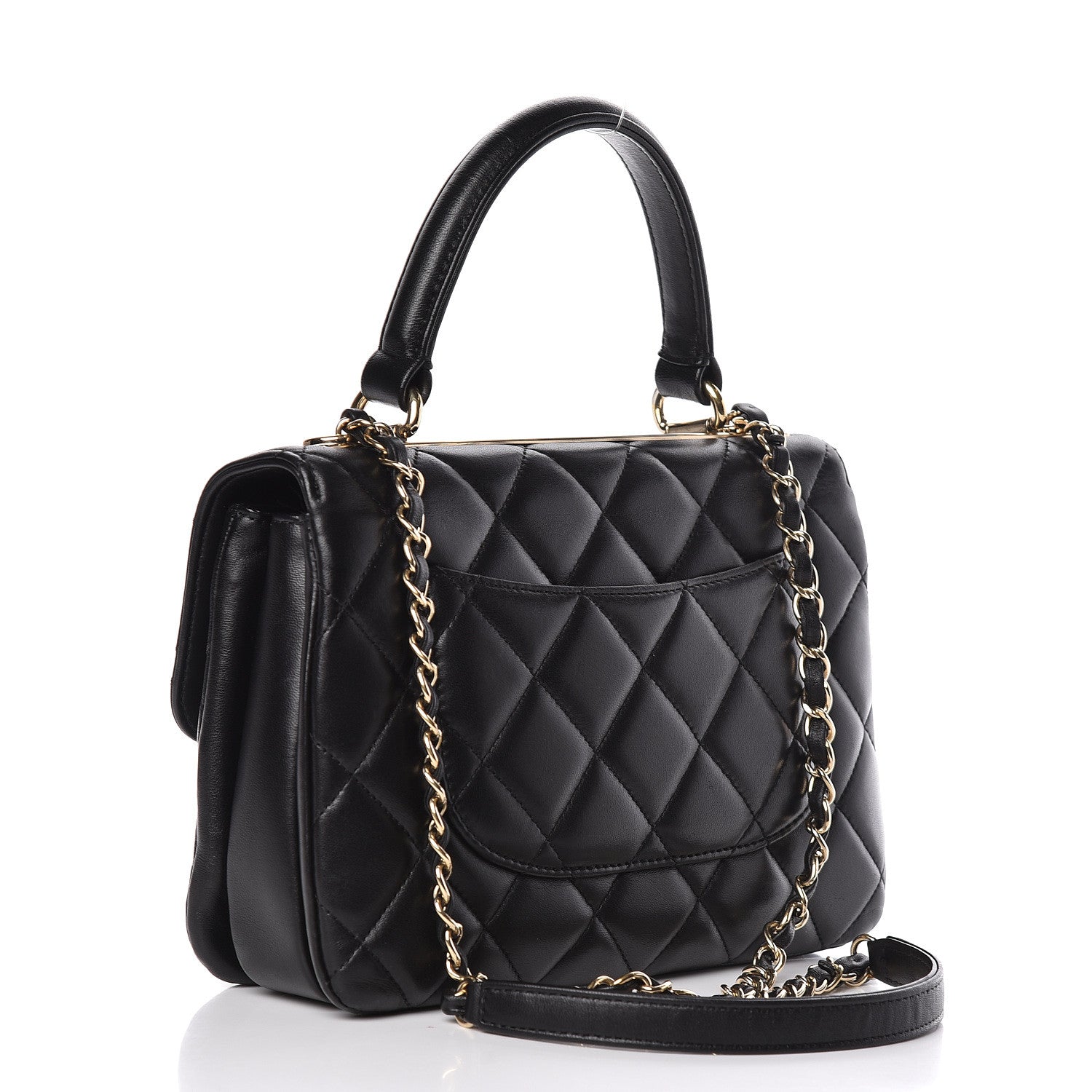 Chanel Lambskin Quilted Small Trendy CC Dual Handle Flap Bag Black 3 of 11