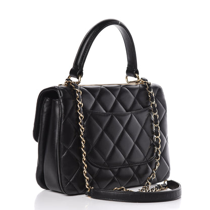 Chanel Lambskin Quilted Small Trendy CC Dual Handle Flap Bag Black 3 of 11