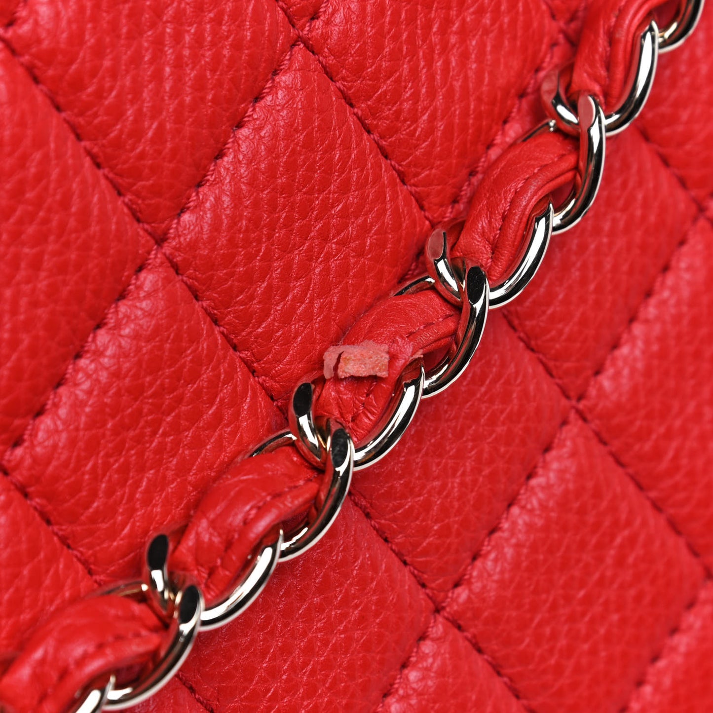 Calfskin Quilted XXL Travel Flap Bag Red