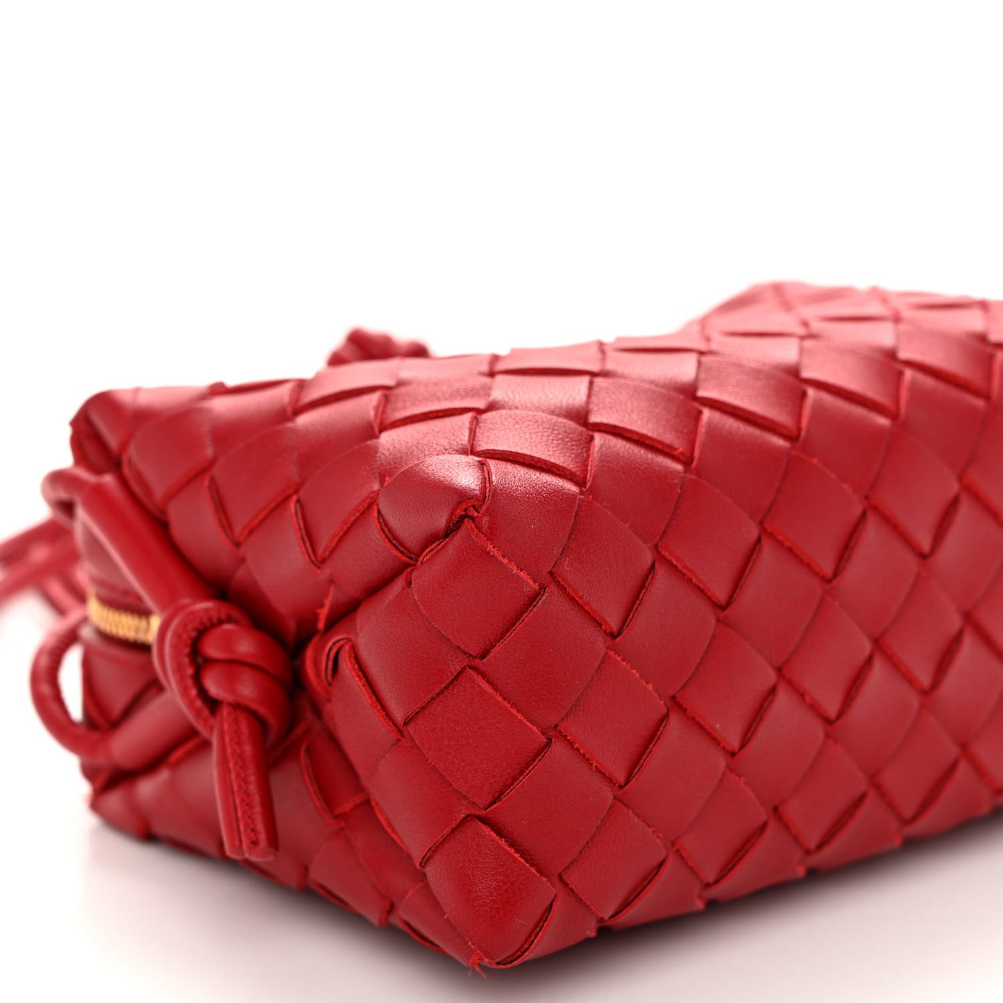 Nappa Intrecciato Mini Loop Camera Bag Apple Candy