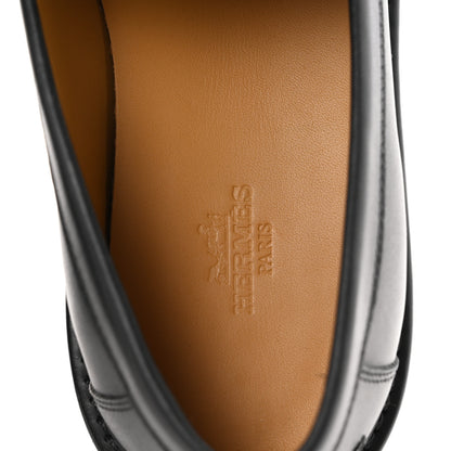 Hermes Calfskin Womens Icone Loafers 38.5 Black 8 of 9