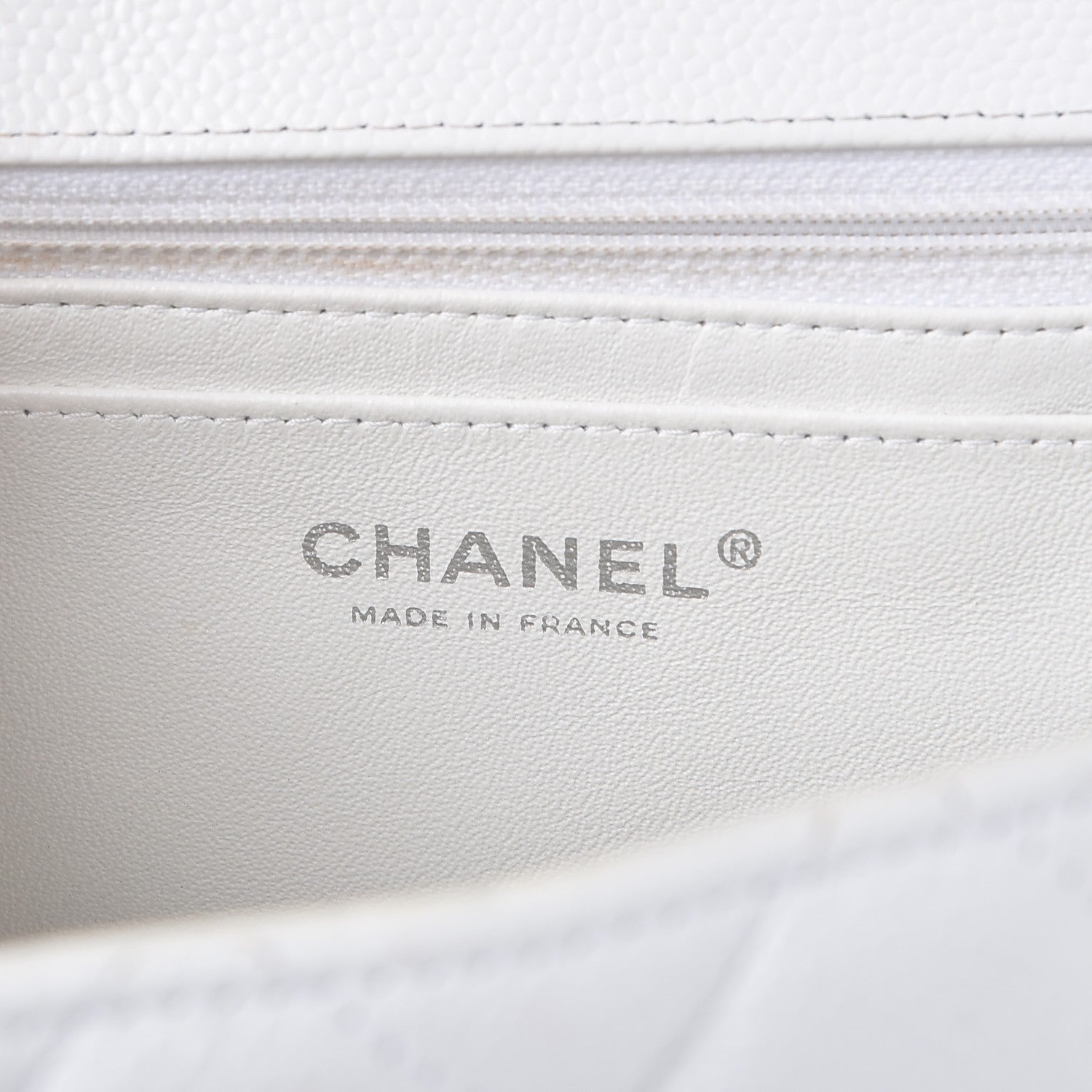 Chanel Caviar Maxi Single Flap White 7 of 13